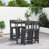 vidaXL Ensemble de bar de jardin 5 pcs gris bois de pin massif