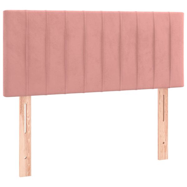 vidaXL T&ecirc;te de lit &agrave; LED Rose 80x5x78/88 cm Velours