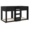 vidaXL Lit Superpos&eacute; pour Enfants Ch&ecirc;ne noir 100 x 200 cm