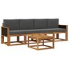 vidaXL Ensemble de canap&eacute;s d'ext&eacute;rieur 4 pcs Naturel et Anthracite