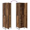 vidaXL Garde-robe 2 pcs Bois Ancien 50 x 50 x 200 cm Bois d'ingénierie