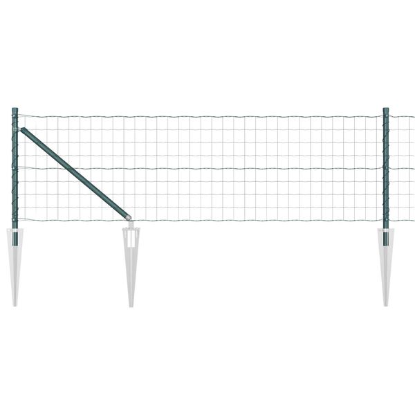 vidaXL Cl&ocirc;ture avec poteau Vert 0,4 x 10 m Acier et PVC