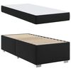 vidaXL Cadre de lit avec matelas Noir 80 x 200 cm tissu