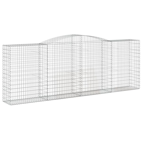 vidaXL Paniers à gabions arqués 3 pcs 400x50x140/160 cm Fer galvanisé