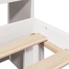 vidaXL Lit bibliothèque sans matelas blanc 140x190 cm bois pin massif