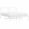 vidaXL Cadre de lit métal sans matelas et tête de lit blanc 120x190 cm