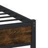 vidaXL Cadre de lit en m&eacute;tal sans matelas ch&ecirc;ne fum&eacute; 120x200 cm