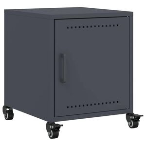 vidaXL Table de chevet anthracite 36x39x43,5 cm acier