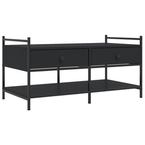 vidaXL Table basse noir 99x50x50 cm bois d'ing&eacute;nierie