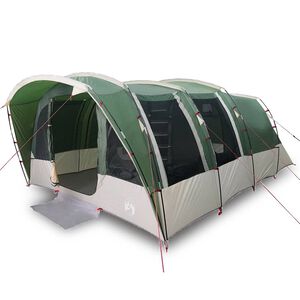 vidaXL Tente familiale tunnel 8 personnes vert imperm&eacute;able