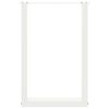 vidaXL Pieds de table &agrave; manger en U, 2 pi&egrave;ces, blanc, 50 x (72-73) cm, acier