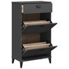 vidaXL Armoire à chaussures VIKEN gris anthracite bois d'ingénierie