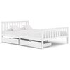 vidaXL Cadre de lit sans matelas blanc bois de pin massif 140x200 cm