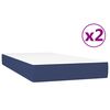 vidaXL Sommier &agrave; lattes de lit avec matelas Bleu 200x200 cm Tissu