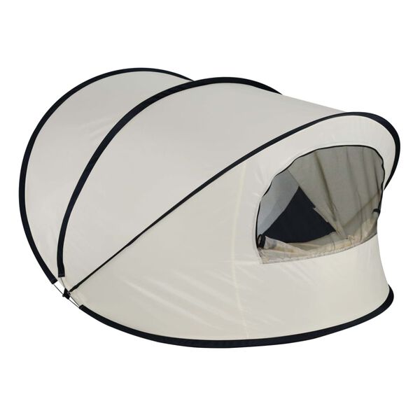 DERYAN Tente de plage escamotable XXL 155x133x95 cm Cr&egrave;me