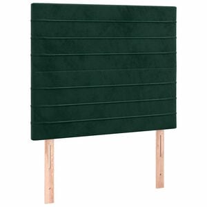 vidaXL T&ecirc;te de lit Vert fonc&eacute; 80x5x118/128 cm Velours