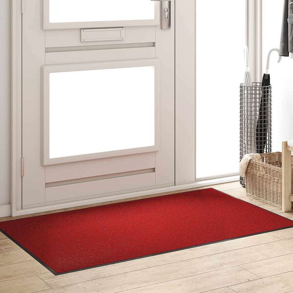 vidaXL Tapis d'entr&eacute;e Rouge et Noir 90 x 150 cm 100% Polyamide