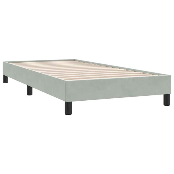 vidaXL Cadre de lit sans matelas gris clair 100x210 cm velours