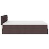 VidaXL Cadre de lit ottoman avec matelas marron fonc&eacute; 140x200 cm tissu