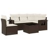 vidaXL Salon de jardin avec coussins 6 pcs marron r&eacute;sine tress&eacute;e