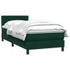 vidaXL Sommier &agrave; lattes de lit et matelas vert fonc&eacute; 80x220 cm velours
