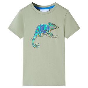 T-shirt pour enfants avec manches courtes kaki clair 116