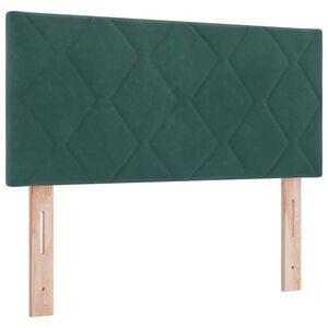 vidaXL T&ecirc;te de lit LED Vert fonc&eacute; 100 cm Velours