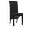 vidaXL Chaises &agrave; manger lot de 6 noir tissu