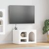 vidaXL Meuble TV Blanc 60 x 35 x 40 cm Bois d'ing&eacute;nierie