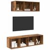 vidaXL Ensemble meuble TV 2 pcs Bois Ancien Bois d'ingénierie