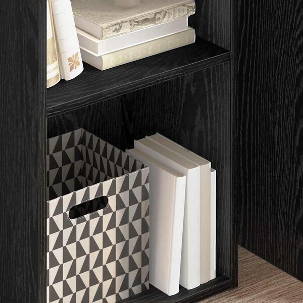 vidaXL &Eacute;tag&egrave;re Ch&ecirc;ne noir 40 x 30 x 77 cm Bois d'ing&eacute;nierie