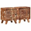 vidaXL Table de chevet 2 pcs 40x32x46 cm bois massif de r&eacute;cup&eacute;ration