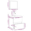 vidaXL Meubles de salle de bain Ch&ecirc;ne fum&eacute; Bois d'ing&eacute;nierie