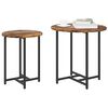 vidaXL Ensemble de tables d'appoint 2 pcs Chêne fumé et noir