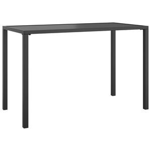vidaXL Table &agrave; manger de jardin anthracite 110x54x70 cm acier