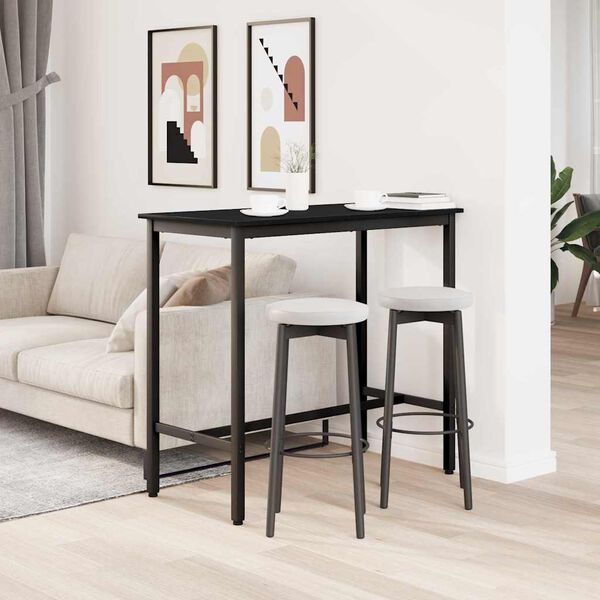 vidaXL table Ch&ecirc;ne noir 100 x 50 x 90,5 cm Bois d'ing&eacute;nierie et acier