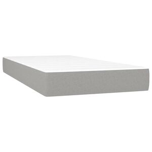 vidaXL Matelas &agrave; ressorts ensach&eacute;s mi-ferme gris clair 120x190x20 cm