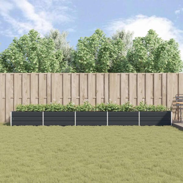 vidaXL Jardini&egrave;re Anthracite 195 x 100 x 45 cm Acier galvanis&eacute;