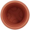 vidaXL Pot &agrave; fleurs rond 24 pcs Rouge brique &Oslash; 26 x 21,5 cm Plastique