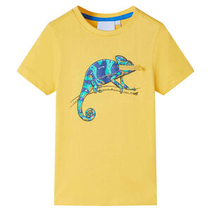 vidaXL T-shirt pour enfants avec manches courtes ocre clair 104