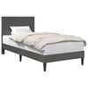 vidaXL Cadre de lit Gris fonc&eacute; 90 x 190 cm Tissu en velours c&ocirc;tel&eacute;