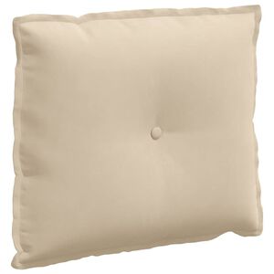 vidaXL Coussin de Dos Cr&egrave;me 60 x 50 cm Tissu en microfibre
