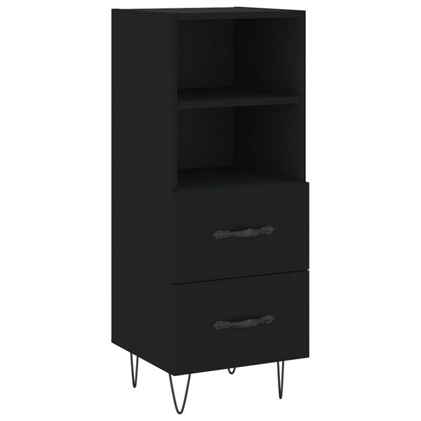 vidaXL Buffet Noir 34,5x34x90 cm Bois d'ing&eacute;nierie