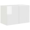 vidaXL Meuble TV mural 59,5 x 31 x 40 cm Blanc brillant