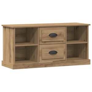 vidaXL Meuble TV Ch&ecirc;ne artisanal 99,5 x 35,5 x 48 cm Bois d'ing&eacute;nierie