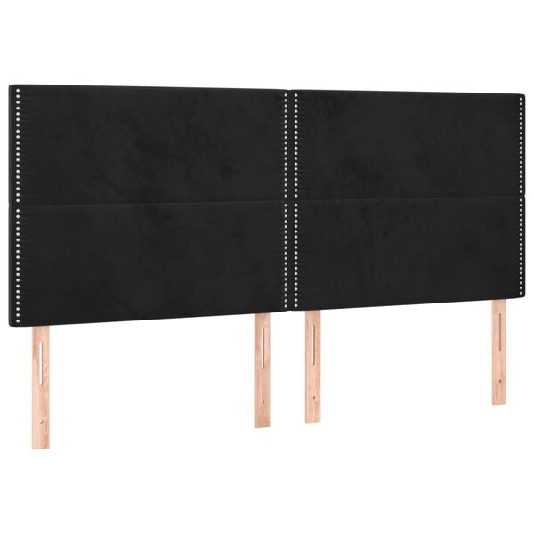 vidaXL T&ecirc;te de lit Noir 160x5x118/128 cm Velours