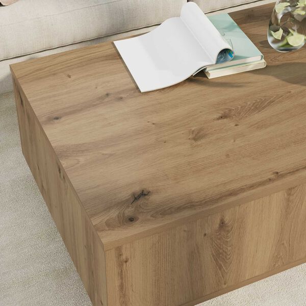 vidaXL Table basse Ch&ecirc;ne artisanal 95 x 55 x 31 cm Bois d'ing&eacute;nierie