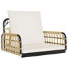 vidaXL Balancelle avec coussins 63x58x39 cm r&eacute;sine tress&eacute;e acier