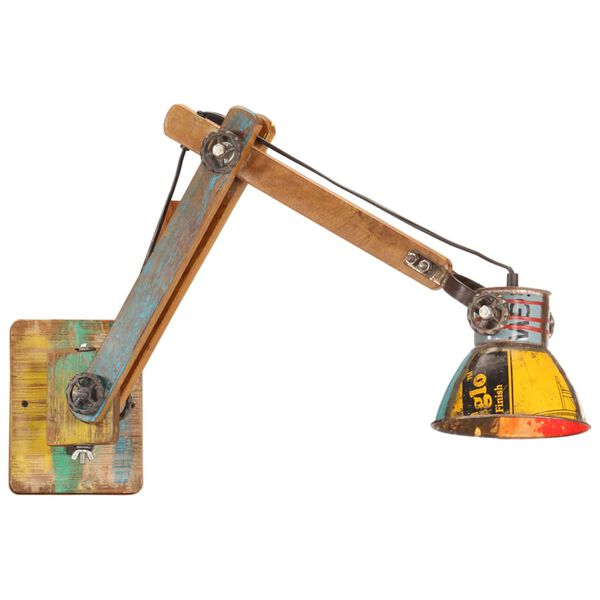 vidaXL Applique Style industriel Multicolore Ronde E27