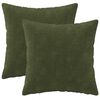 vidaXL Coussin avec oreiller HEERLEN 2 pc Vert Fleece en microfibre